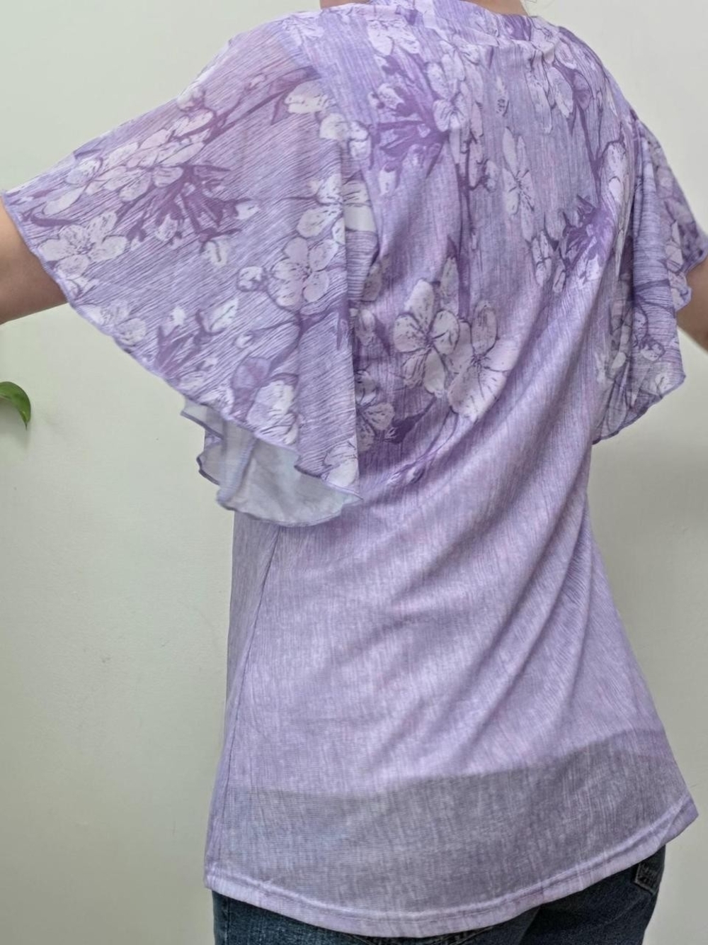y2k floral fairy flowy sleeve top - Picture 5 of 7